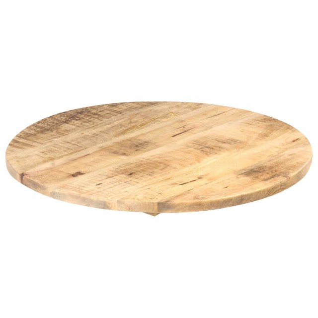 Dessus de table Bois de manguier solide Rond 25-27 mm 40 cm