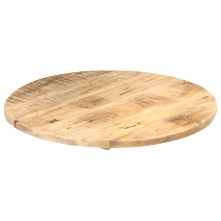 Dessus de table Bois de manguier solide Rond 25-27 mm 50 cm