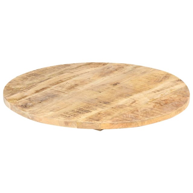 Dessus de table Bois de manguier solide Rond 25-27 mm 60 cm
