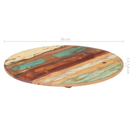 Dessus de table rond 50 cm 15-16 mm Bois de récupération