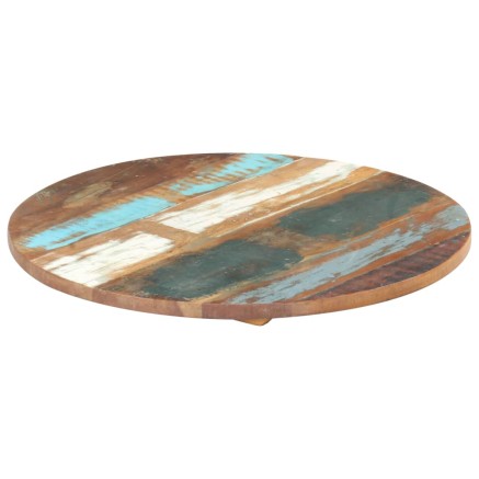 Dessus de table rond 40 cm 25-27 mm Bois de récupération solide