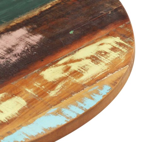 Dessus de table rond 50 cm 25-27 mm Bois de récupération solide
