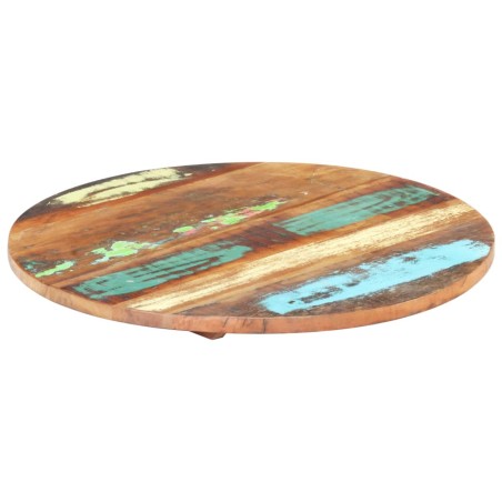 Dessus de table rond 50 cm 25-27 mm Bois de récupération solide