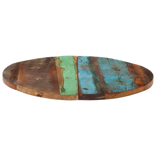 Dessus de table rond 60 cm 25-27 mm Bois de récupération solide
