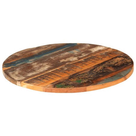 Dessus de table rond 60 cm 25-27 mm Bois de récupération solide