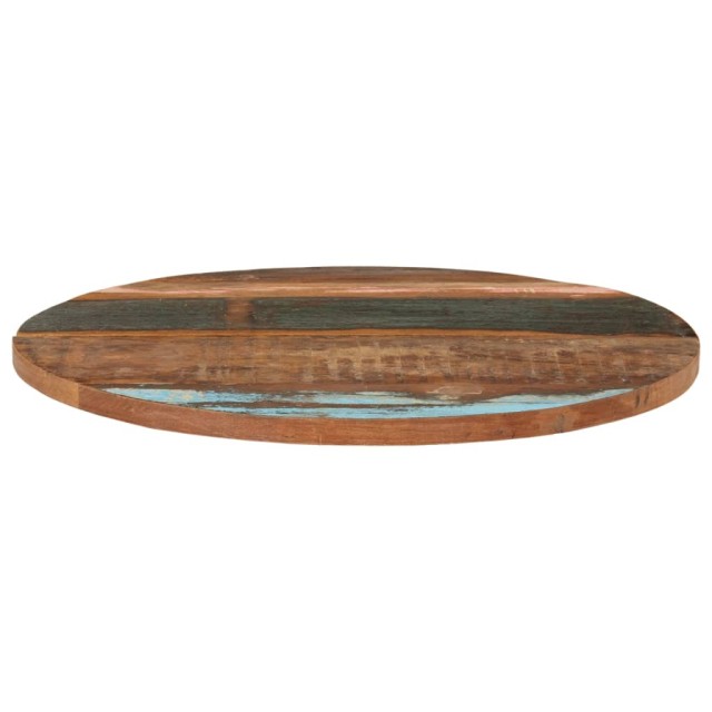 Dessus de table rond 70 cm 25-27 mm Bois de récupération solide
