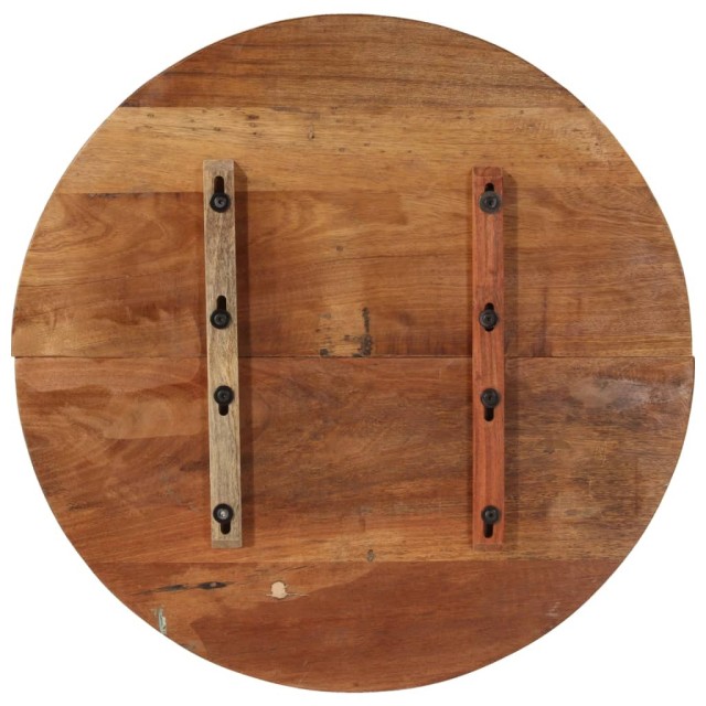 Dessus de table rond 70 cm 25-27 mm Bois de récupération solide