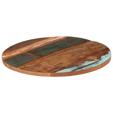 Dessus de table rond 70 cm 25-27 mm Bois de récupération solide