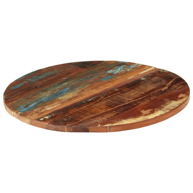 Dessus de table rond 70 cm 25-27 mm Bois de récupération solide