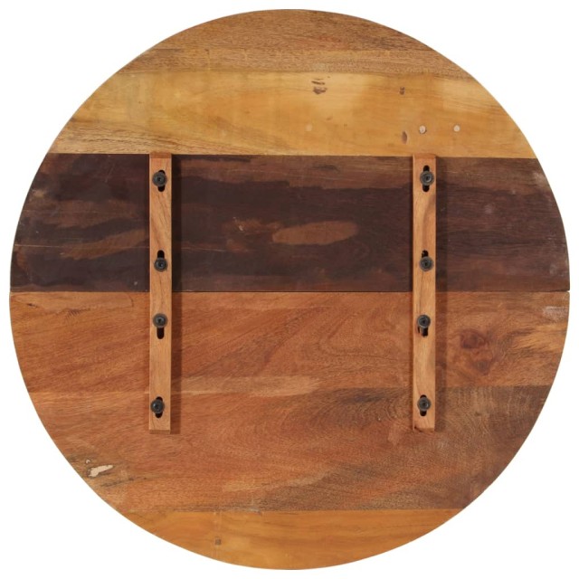 Dessus de table rond 80 cm 25-27 mm Bois de récupération solide