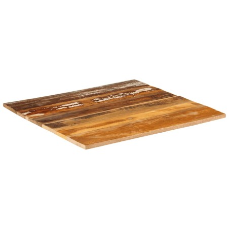 Dessus de table carré 70x70 cm 15-16 mm Bois de récupération