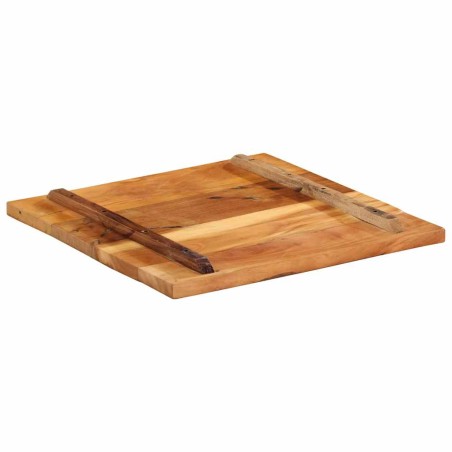 Dessus de table carré 60x60 cm 25-27 mm Bois de récupération