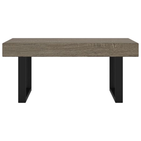 Table basse Gris et noir 90x45x40 cm MDF et fer