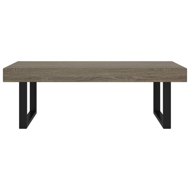 Table basse Gris et noir 120x60x40 cm MDF et fer
