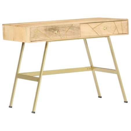 Bureau avec tiroirs 100x55x75 cm bois solide de manguier