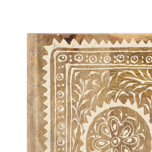Miroir peint à la main 40x55 cm Bois de manguier solide