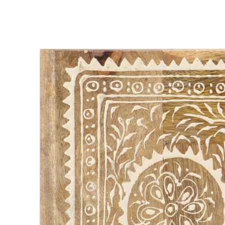 Miroir peint à la main 40x55 cm Bois de manguier solide