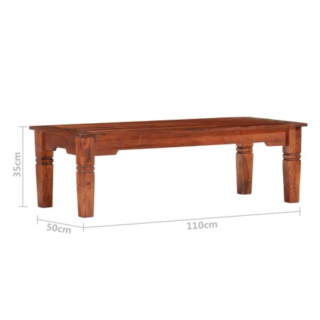 Table basse 110 x 50 x 35 cm Bois d'acacia solide