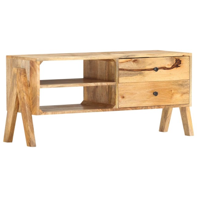 Meuble TV 97 x 35 x 47 cm Bois de manguier massif