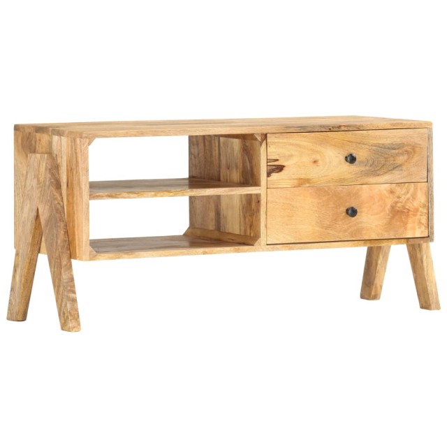 Meuble TV 97 x 35 x 47 cm Bois de manguier massif