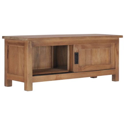 Meuble TV 90x30x35 cm Bois de teck massif 2