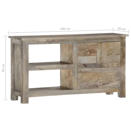 Meuble TV 100x30x55 cm Bois de manguier massif