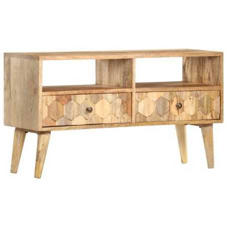 Meuble TV 90x30x50 cm Bois de manguier solide