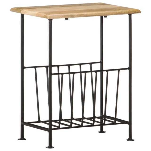 Porte-revues 40x30x50 cm Bois de manguier solide et acier