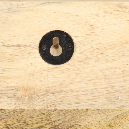 Porte-manteau mural 60x15x20 cm Bois de manguier brut solide