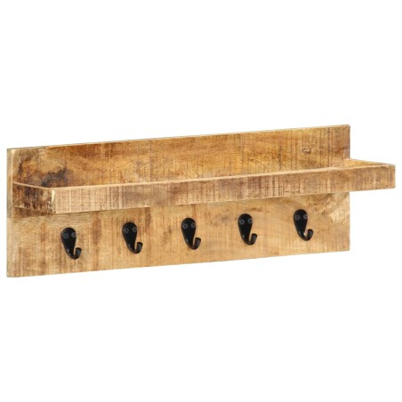Porte-manteau mural 60x15x20 cm Bois de manguier brut solide