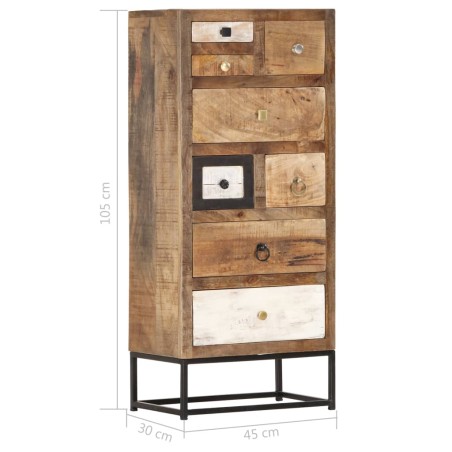 Armoire à tiroirs 45 x 30 x 105 cm Bois de récupération massif