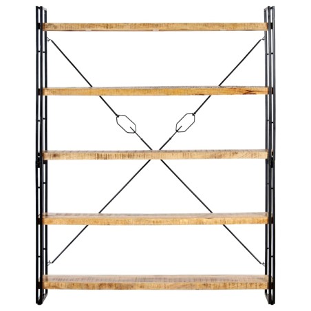 Bibliothèque à 5 niveaux 140x30x180 cm Bois de manguier solide