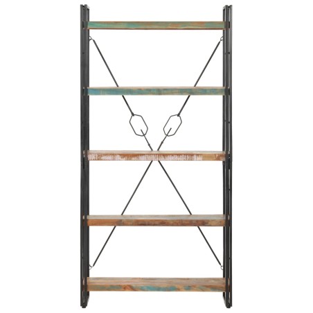 Bibliothèque 5 niveaux 90x30x180 cm Bois solide de récupération