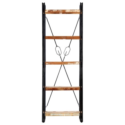 Bibliothèque 5 niveaux 60x30x180 cm Bois solide de récupération 2