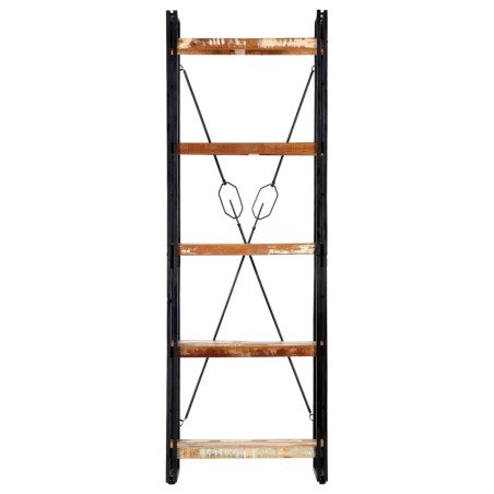 Bibliothèque 5 niveaux 60x30x180 cm Bois solide de récupération