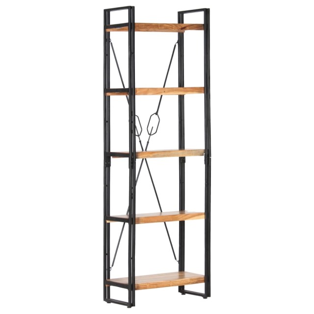 Bibliothèque à 5 niveaux 60x30x180 cm Bois d'acacia solide