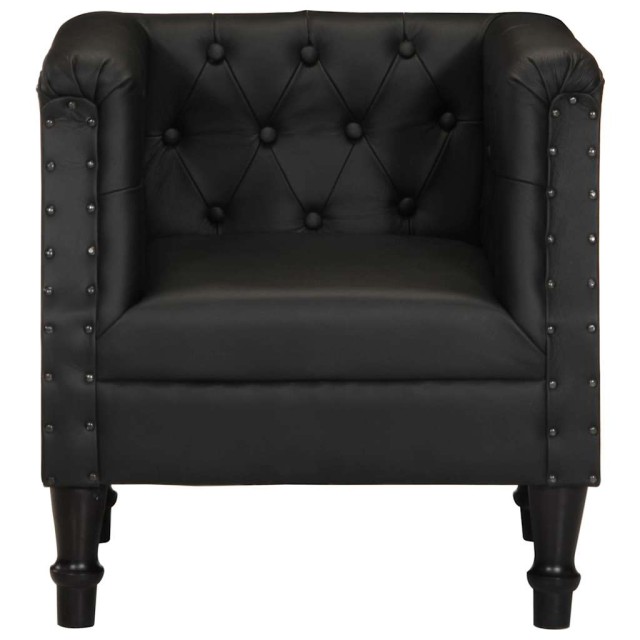 Fauteuil Noir Cuir véritable