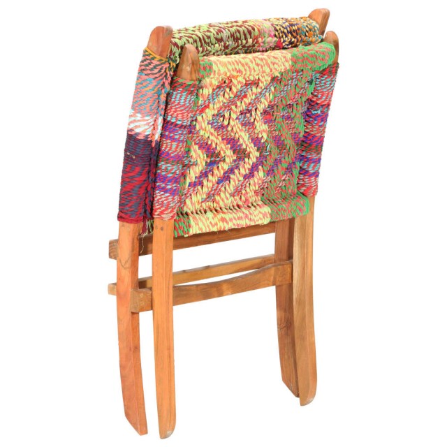 Chaise pliable Chindi Multicolore Tissu