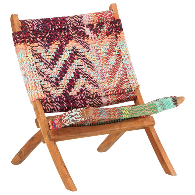 Chaise pliable Chindi Multicolore Tissu