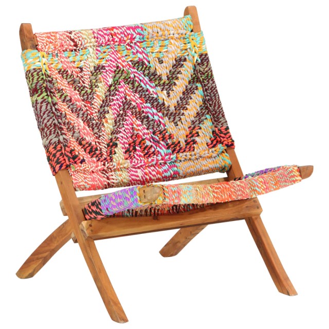 Chaise pliable Chindi Multicolore Tissu