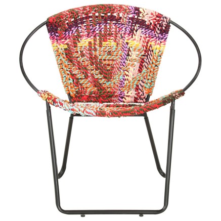 Chaise ronde Chindi Multicolore Tissu 2