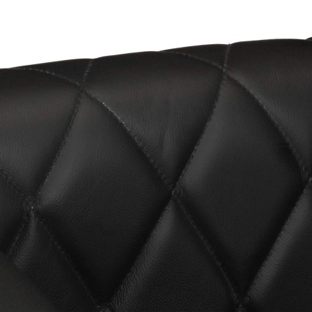 Chaise cabriolet Noir Cuir véritable de chèvre