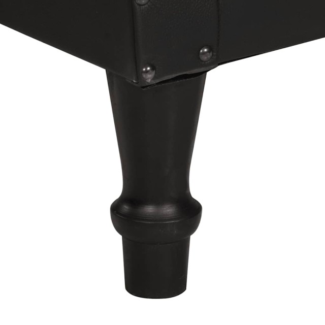 Chaise cabriolet Noir Cuir véritable de chèvre