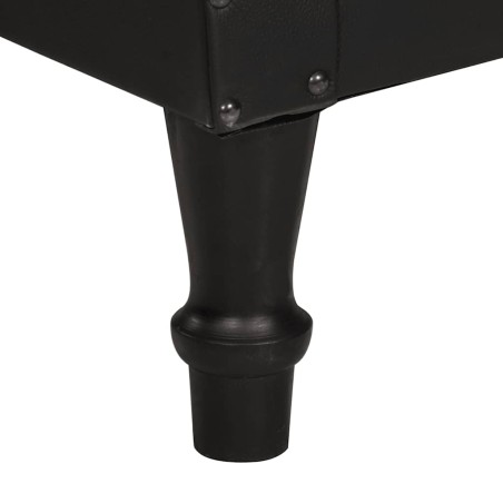 Chaise cabriolet Noir Cuir véritable de chèvre