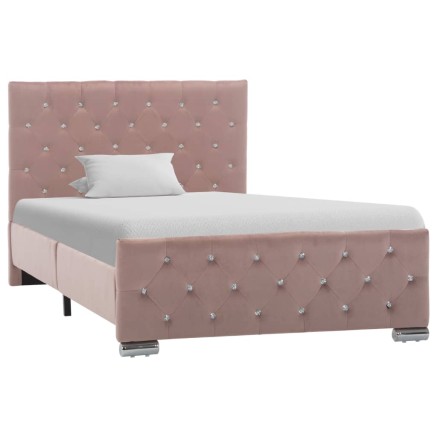 Cadre de lit sans matelas Rose Velours 100x200 cm