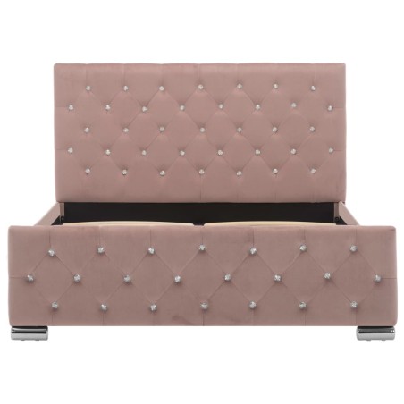 Cadre de lit sans matelas Rose Velours 120x200 cm