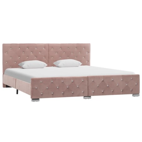 Cadre de lit sans matelas Rose Velours 180x200 cm