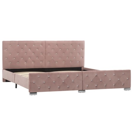 Cadre de lit sans matelas Rose Velours 180x200 cm