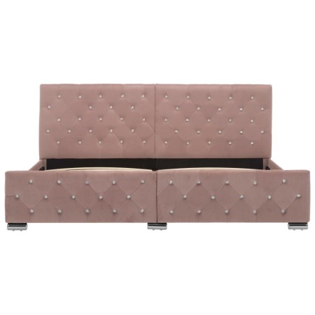 Cadre de lit sans matelas Rose Velours 180x200 cm