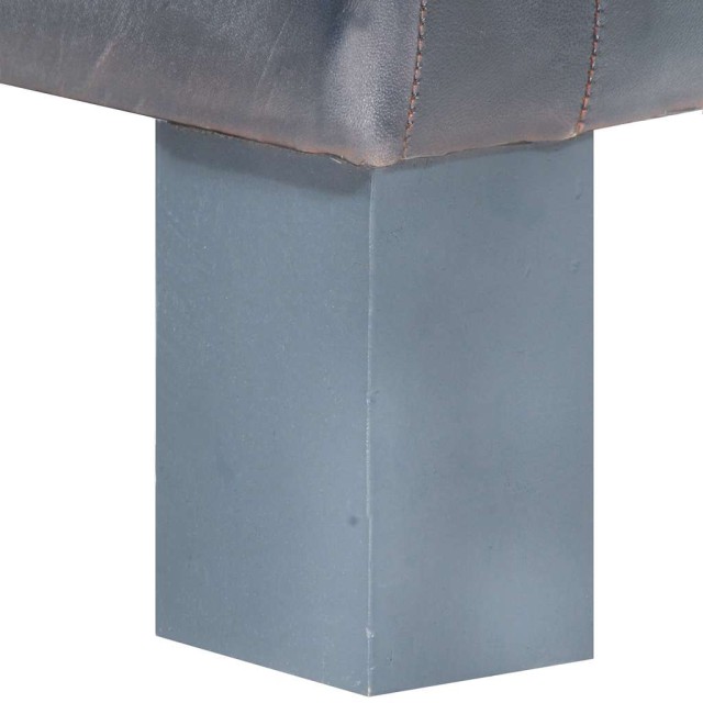 Chaise cabriolet Gris cuir véritable